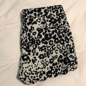 J Crew Scallopped Cheetah Shorts